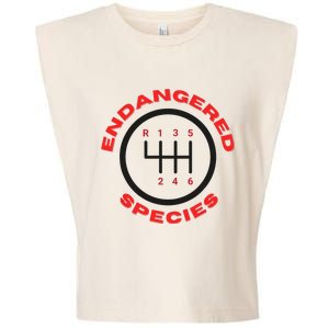 Endangered Species Manual Gearbox Stick Shift 6 Speed Garment-Dyed Women's Muscle Tee