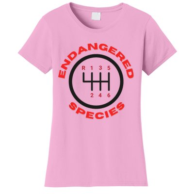 Endangered Species Manual Gearbox Stick Shift 6 Speed Women's T-Shirt