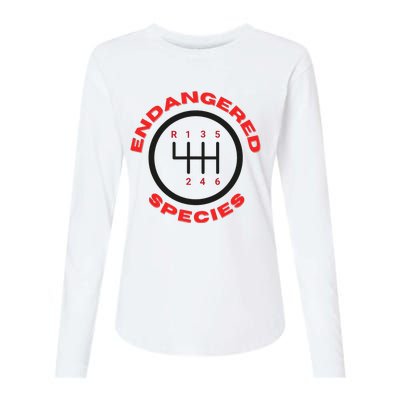 Endangered Species Manual Gearbox Stick Shift 6 Speed Womens Cotton Relaxed Long Sleeve T-Shirt