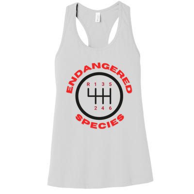 Endangered Species Manual Gearbox Stick Shift 6 Speed Women's Racerback Tank