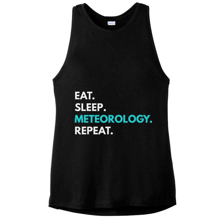 Eat Sleep Meteorology Repeat Meteorology Ladies PosiCharge Tri-Blend Wicking Tank