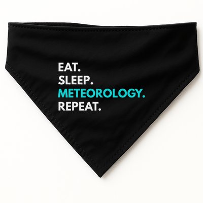 Eat Sleep Meteorology Repeat Meteorology USA-Made Doggie Bandana