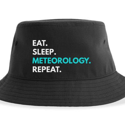 Eat Sleep Meteorology Repeat Meteorology Sustainable Bucket Hat
