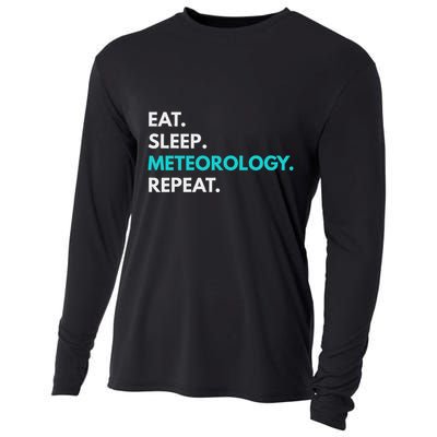 Eat Sleep Meteorology Repeat Meteorology Cooling Performance Long Sleeve Crew