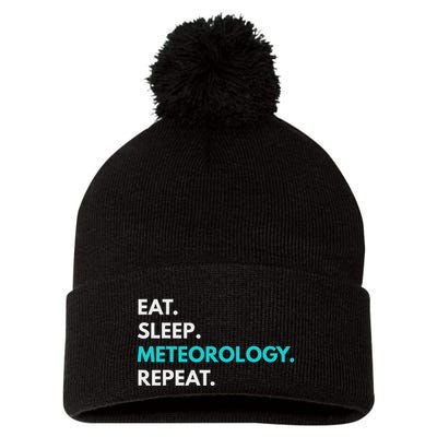 Eat Sleep Meteorology Repeat Meteorology Pom Pom 12in Knit Beanie