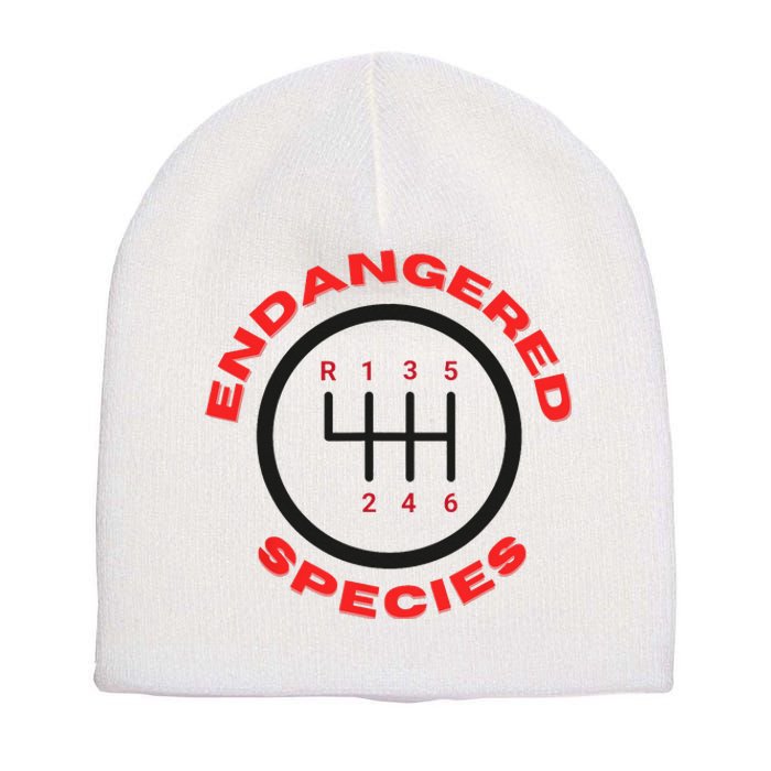 Endangered Species Manual Gearbox Stick Shift 6 Speed Short Acrylic Beanie