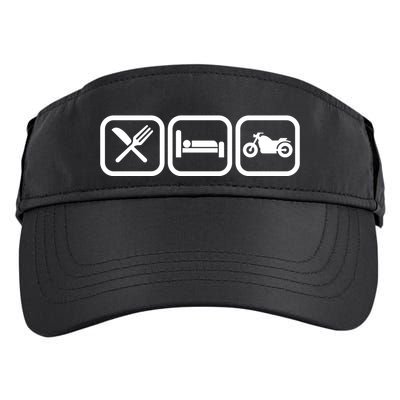 Eat Sleep Motorcycle Biker Fan Adult Drive Performance Visor