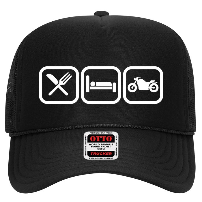 Eat Sleep Motorcycle Biker Fan Trucker Hat