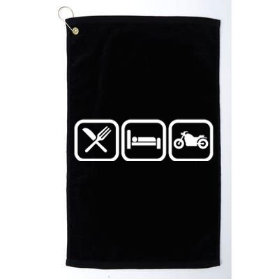 Eat Sleep Motorcycle Biker Fan Platinum Collection Golf Towel