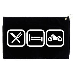 Eat Sleep Motorcycle Biker Fan Grommeted Golf Towel