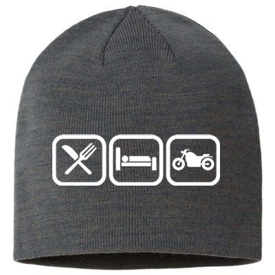 Eat Sleep Motorcycle Biker Fan Sustainable Beanie