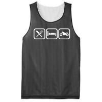 Eat Sleep Motorcycle Biker Fan Mesh Reversible Basketball Jersey Tank