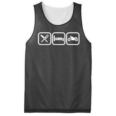 Eat Sleep Motorcycle Biker Fan Mesh Reversible Basketball Jersey Tank