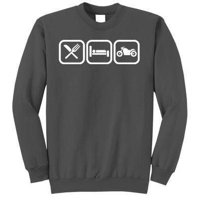 Eat Sleep Motorcycle Biker Fan Tall Sweatshirt