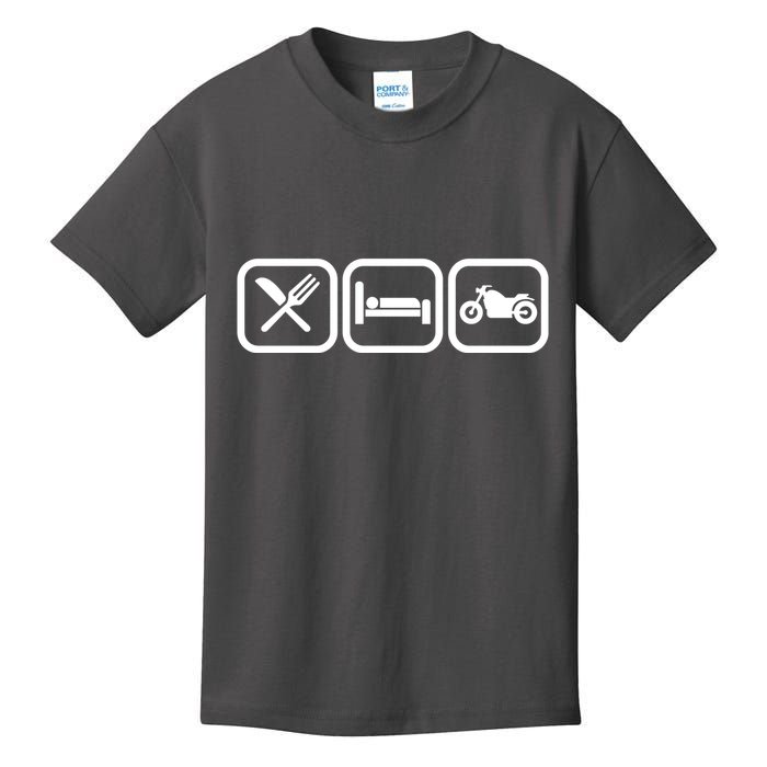 Eat Sleep Motorcycle Biker Fan Kids T-Shirt