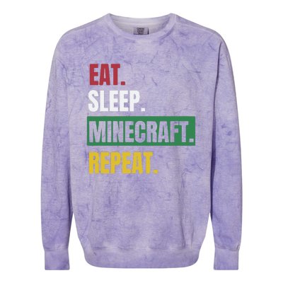 Eat Sleep Mine.Craft Repeat Colorblast Crewneck Sweatshirt