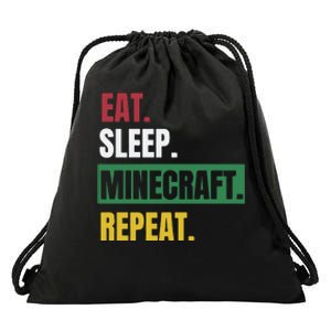 Eat Sleep Mine.Craft Repeat Drawstring Bag