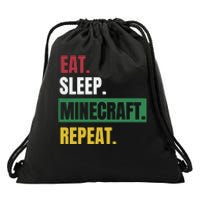 Eat Sleep Mine.Craft Repeat Drawstring Bag