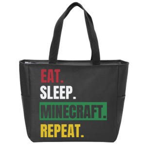 Eat Sleep Mine.Craft Repeat Zip Tote Bag