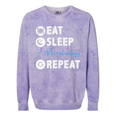 Eat Sleep Microbiology Repeat Microbiologist Colorblast Crewneck Sweatshirt