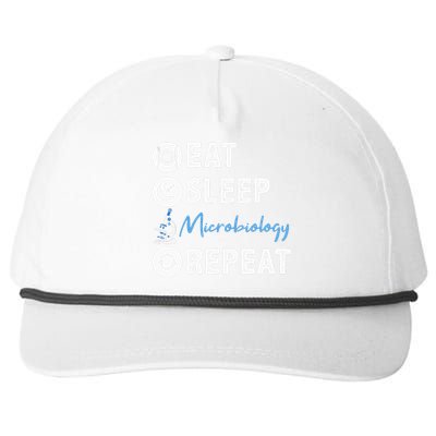 Eat Sleep Microbiology Repeat Microbiologist Snapback Five-Panel Rope Hat