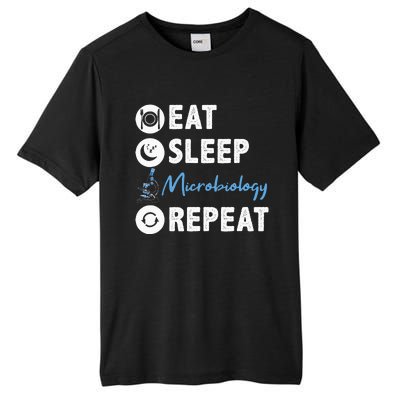 Eat Sleep Microbiology Repeat Microbiologist Tall Fusion ChromaSoft Performance T-Shirt