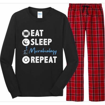 Eat Sleep Microbiology Repeat Microbiologist Long Sleeve Pajama Set