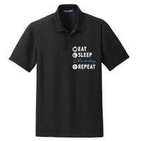 Eat Sleep Microbiology Repeat Microbiologist Dry Zone Grid Polo