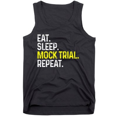 Eat Sleep Mock Trial Repeat Funny Lawyer Gift Tank Top