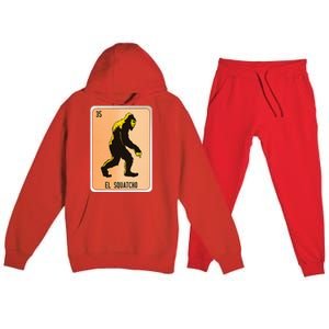 El Squatcho Mexican Slang Chicano Bingo Cards Premium Hooded Sweatsuit Set