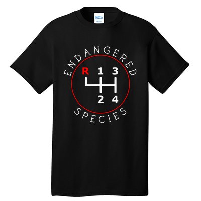 Endangered Species Manual Gearbox Stick Shift 4 Speed 1320 Tall T-Shirt