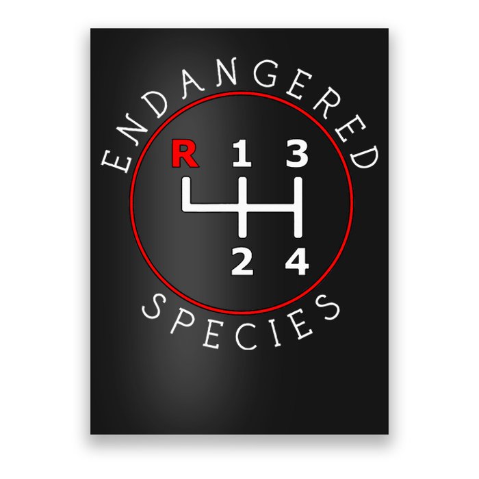 Endangered Species Manual Gearbox Stick Shift 4 Speed 1320 Poster