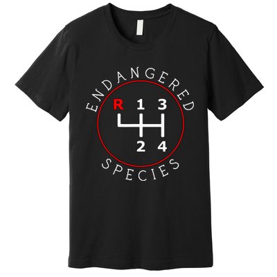 Endangered Species Manual Gearbox Stick Shift 4 Speed 1320 Premium T-Shirt