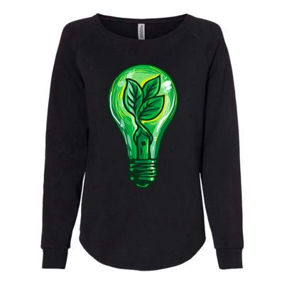 Energy Saving Mode Support Activism Plant Graphic Design Gift Womens California Wash Sweatshirt