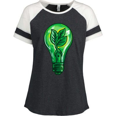 Energy Saving Mode Support Activism Plant Graphic Design Gift Enza Ladies Jersey Colorblock Tee