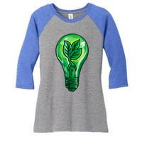 Energy Saving Mode Support Activism Plant Graphic Design Gift Women's Tri-Blend 3/4-Sleeve Raglan Shirt