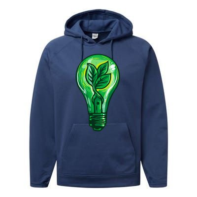 Energy Saving Mode Support Activism Plant Graphic Design Gift Performance Fleece Hoodie