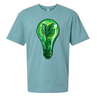 Energy Saving Mode Support Activism Plant Graphic Design Gift Sueded Cloud Jersey T-Shirt