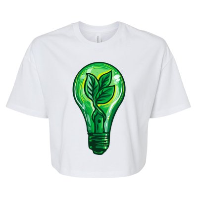 Energy Saving Mode Support Activism Plant Graphic Design Gift Bella+Canvas Jersey Crop Tee