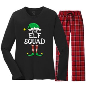 Elf Squad Matching Group Funny Christmas Pajama For Family Women's Long Sleeve Flannel Pajama Set 