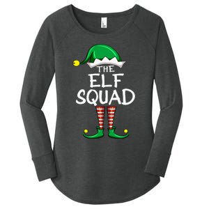 Elf Squad Matching Group Funny Christmas Pajama For Family Women's Perfect Tri Tunic Long Sleeve Shirt