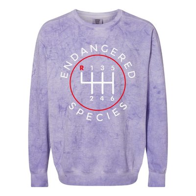 Endangered Species Manual Gearbox Stick Shift 6 Speed Colorblast Crewneck Sweatshirt