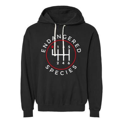 Endangered Species Manual Gearbox Stick Shift 6 Speed Garment-Dyed Fleece Hoodie