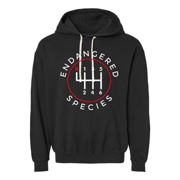 Endangered Species Manual Gearbox Stick Shift 6 Speed Garment-Dyed Fleece Hoodie
