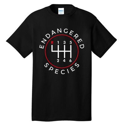 Endangered Species Manual Gearbox Stick Shift 6 Speed Tall T-Shirt