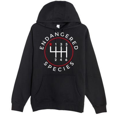Endangered Species Manual Gearbox Stick Shift 6 Speed Premium Pullover Hoodie