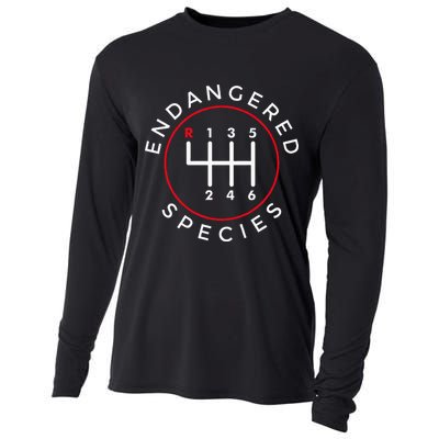 Endangered Species Manual Gearbox Stick Shift 6 Speed Cooling Performance Long Sleeve Crew