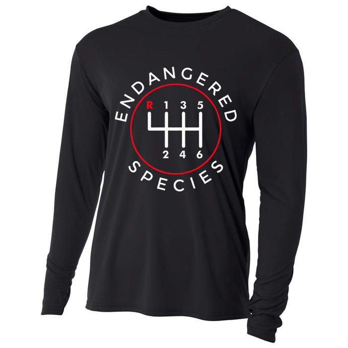 Endangered Species Manual Gearbox Stick Shift 6 Speed Cooling Performance Long Sleeve Crew
