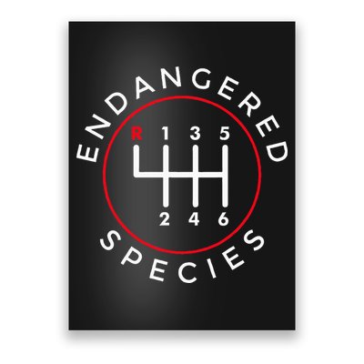 Endangered Species Manual Gearbox Stick Shift 6 Speed Poster