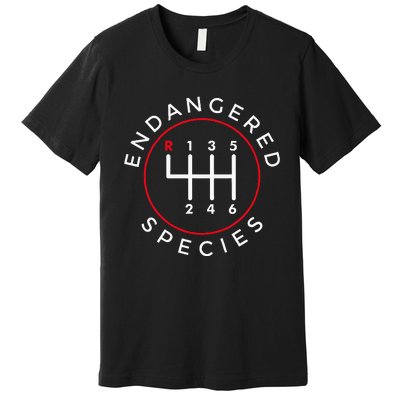 Endangered Species Manual Gearbox Stick Shift 6 Speed Premium T-Shirt